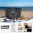 thumbnail image 3 of Yiaed Black Spider On Web Print Large Capacity Beach Travel Bag - Waterproof Zipper Vacation Tote for Sandproof Storage, and Camping, 3 of 5
