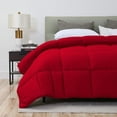 thumbnail image 2 of D.N.G. BEDDINGS 800 Thread Count 5 Piece Comforter Set, 100% Egyptian Cotton Cover, Damask Stripe, Oversized Super King Size, Red Color, 2 of 6