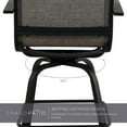 thumbnail image 3 of Grand Patio Outdoor Swivel Bar Chairs Set of 2 for Bistro, Garden, Porch, Coffee Brown, 3 of 9