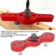 thumbnail image 5 of Kit de plantilla de espiga autocentrante CHAO Herramienta para trabajar La madera Aleación de aluminio Rojo 6/8/10 mm, 5 of 5