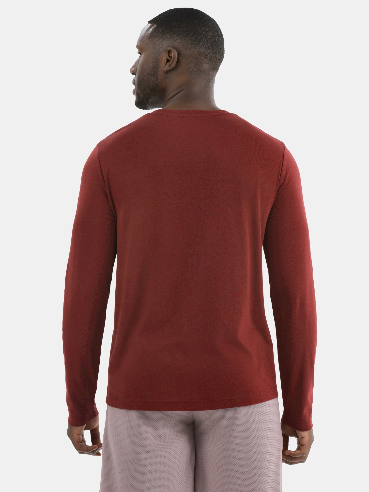 Athletic Works Men's and Big & Tall Men's Tri-Blend Tee with Long Sleeves, Sizes XS-4XLT