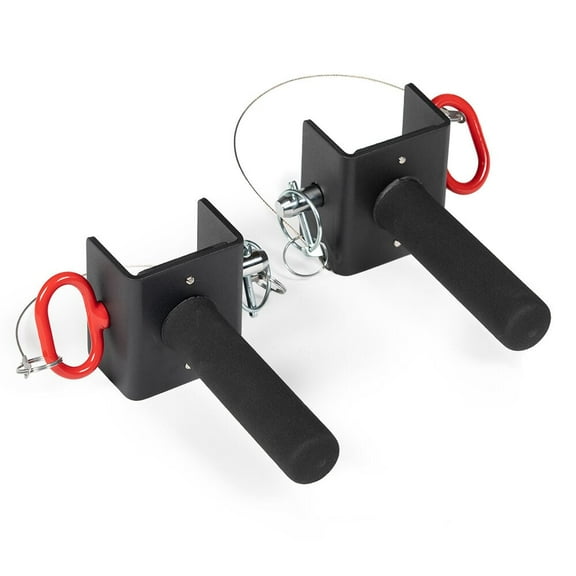 Titan Fitness Squat Handles Compatible with T-3 Series Power Rack, Sold as a Pair, Rack Mounted Dip Bar Station Attachments for 2" x 3" Tube Power Cage, Home Gym Rack Accessory