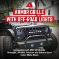 thumbnail image 2 of AMERICAN MODIFIED Grille d'Armure pour Jeep Wrangler JK 2007 à 2018, Noir Mat, 2 of 11