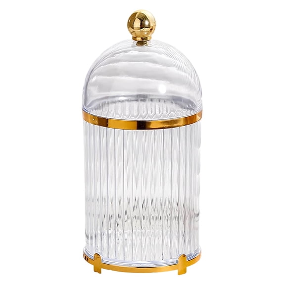 Clearance Under $5, 1 Pack Tableware Storage Container, Utensil Holder with Dustproof Lid, Decorative Fork and Spoon Organizer for Kitchen Countertop and Dining Table, Plastic, 16.5x8cm (Clear)