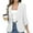 White, variant on Ready for Back to School GaThRRgYP Blazers for Women,Solid Blazers for Women Business Casual 3/4 Sleeve Lapel Open Front Suit Jacket Work Blazer with Pockets Black S