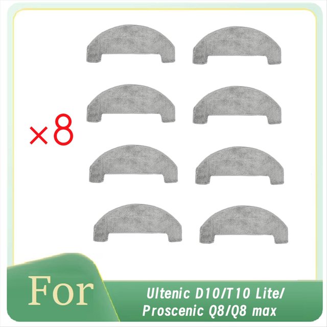 Trapo de Limpieza para Aspiradoras D10/T10 Lite/para Q8/Q8 Max, Accesorios y Piezas de Repuesto (8 Unidades)