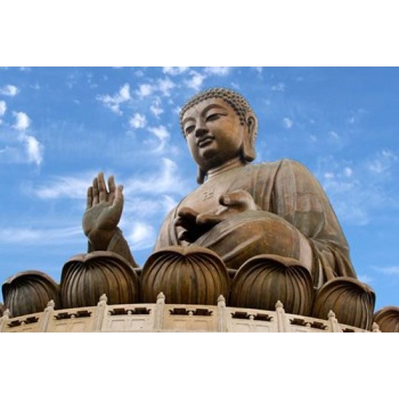 Tian Tan Buddha Statue Ngong Ping Lantau Island Hong Kong China Canvas Art - Charles Crust  DanitaDelimont (35 x 23)