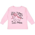 thumbnail image 3 of Inktastic I Have Small Hands, but My Papas Wrapped Around My Little Finger Boys or Girls Long Sleeve Toddler T-Shirt, 3 of 5