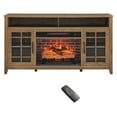 thumbnail image 2 of DEALTOPS TV Stand with 23'' Fireplace, TV Console Table with Ample Storage for TVs Up to 65'', Rustic Brown, 2 of 8