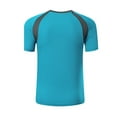 thumbnail image 5 of Rswnyirn Men's UPF 50+ Short-Sleeve Swim Shirt UV Sun Protection Rash Guard Shirt Sky Blue XL, 5 of 6
