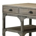 thumbnail image 3 of ACME Gorden 3-Drawer Wooden Writing Desk in Weathered Oak and Antique Silver, 3 of 5