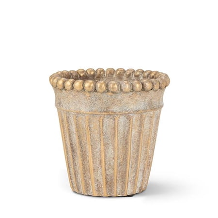 Abbott Collection 5 in. Metallic Ball Taper Planter, Gold - Extra Small