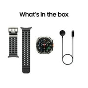 Samsung Galaxy Watch Ultra 47mm LTE Titanium Smart Watch, Titanium Silver, Dark Gray Band