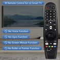 thumbnail image 4 of Supershield New Replacement AN-MR19BA Magic Remote Control for LG Smart TV, Black, 4 of 6