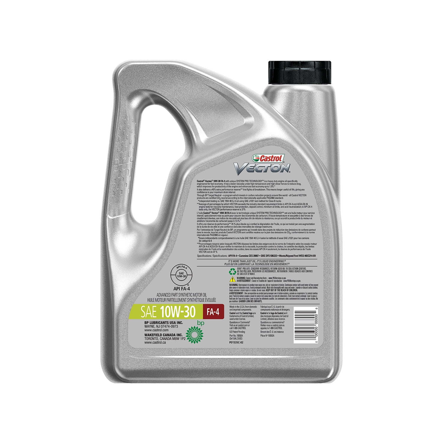 Castrol Vecton 10W-30 FA-4 Adv Part Syn Motor Oil, 1 Gallon