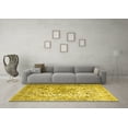 thumbnail image 3 of Ahgly Company Machine Washable Indoor Rectangle Medallion Yellow Traditional Area Rugs, 2' x 3', 3 of 4