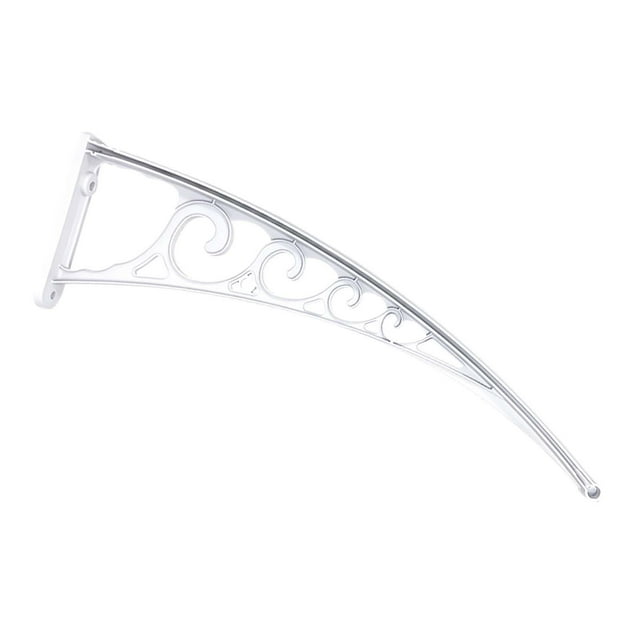 Almencla Support Stable pour Auvent, Support de Auvent pour Balcon, Porte d'Entrée, Fenêtre, Blanc