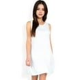 thumbnail image 6 of Women's Sleeveless Ruffle Hem Textured Shift Dress- White,Large, 6 of 7