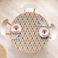 thumbnail image 4 of Ambesonne Retro Fitted Round Tablecloth, Ladybugs Retro Cartoon, 36"- 40" Diameter, Multicolor, 4 of 5