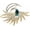 Gold Plated Phoenix, variant on Silver-Tone Multicolor CZ Peacock Brooch for Women – Long Dangle Feather Pin with Sparkling Accents, Elegant Jewelry Gift for Mom & Wife