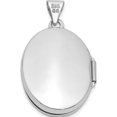 thumbnail image 4 of 14K White Gold 21X16mm Oval Tree Locket (28.25 X 17) Made In China xl699, 4 of 6