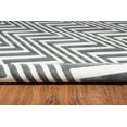 thumbnail image 4 of Roma Zigzag Area Rug Charcoal Grey 5x7 Modern Geometric Pattern Carved Design, 4 of 5