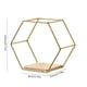 thumbnail image 2 of Estantes flotantes hexagonales montados en la pared | Estante de almacenamiento de partición de madera simple y metal moderno | Dormitorio Sala de estar Oficina Decoración de pared | 16,5x14,5x9,5cm, 2 of 5