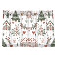 thumbnail image 7 of Yayeee Kitchen Curtains Tier Pair Light Filtering 27"x36" Rod Pocket Short Cafe Window Panel, White Nordic Christmas House, 7 of 7