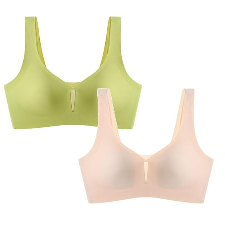 LUOGENLI Women Bras No Underwire Set Ladies Seamless Beauty Back Underwear No Steel Ring Sports Bra Sexy Push up Comfortable Underwear 2Pcs Women Bras No Padding Women Bralette XXXXXL