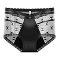 thumbnail image 2 of Gibobby Pantaletas mujer Ropa interior de mujer Encaje Bikini sin costuras Ropa interior de encaje Media espalda Bragas de(Negro,M), 2 of 5