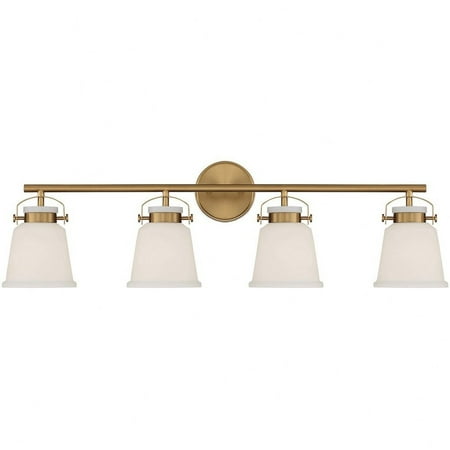 

4 Light Vanity Light in Transitional Style-10.5 inches Tall and 34 inches Wide-Warm Brass Finish Bailey Street Home 159-Bel-4636344