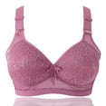thumbnail image 1 of Pisexur Plus Size Bra Lace Bras for Women No Underwire, Full Coverage Wireless Minimizer Bras with Honeycomb Inner Cushion, 1 of 8