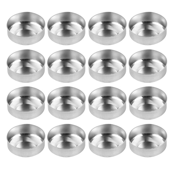 300 unidades de cajas de aluminio para velas vacías, vasos redondos de hojalata para velas de té para bricolaje