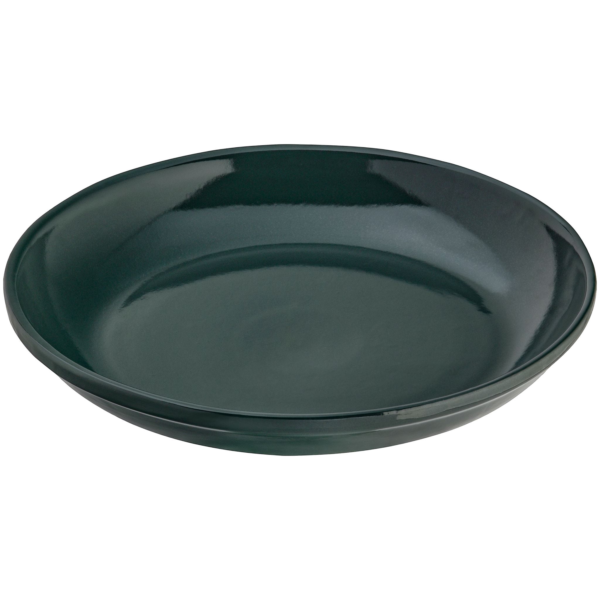 Birds Choice Ohio Stoneware Weather Resistant Ceramic Clay Pedestal Bird Bath, 22"H x 17"D, Hunter Greenreen