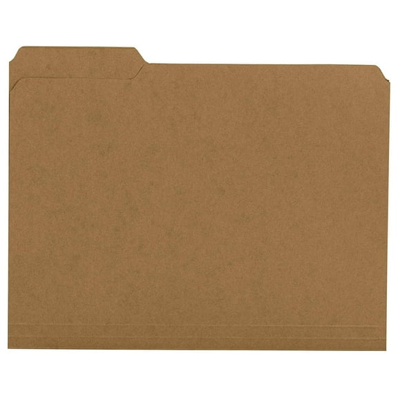 1/3-Cut Top Tab File Folders - Letter Size | Box of 100 | USA Made | Assorted Positions | 11-Point Fiber | Organize Home & Office Papers