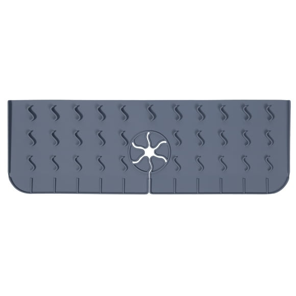 SAYOO fregadero de cocina protector contra salpicaduras reutilizable de silicona envolvente a prueba de salpicaduras alfombrilla de secado para fregadero baño negro/gris SAYOO  Moderno diseño moderno