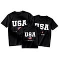thumbnail image 5 of Confree Child Boys 4Th Of July Tshirts Usa Flag Star Striped Printed Short Sleeved Patriotic July 4Th Shirt Summer Festival Casual Comfortable For Boys Tops Size 5-6 Years Black, 5 of 5