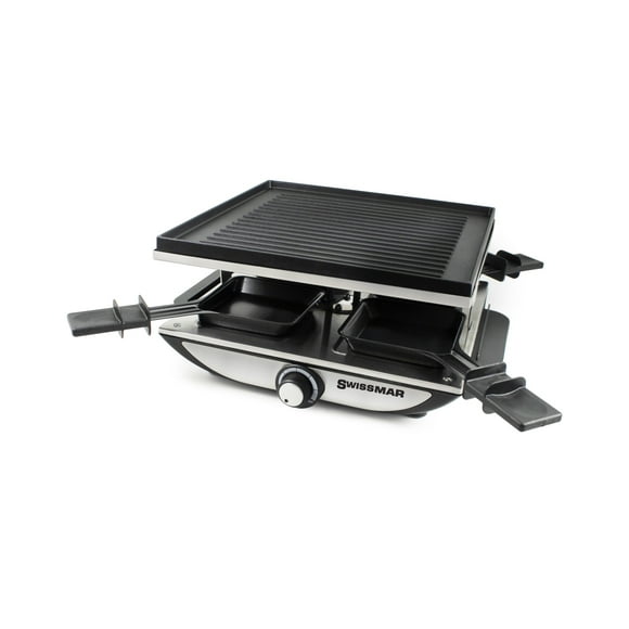 Swissmar Raclette Antiadhésive en Acier Inoxydable pour 4 Personnes Geneva