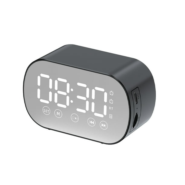 Altavoz inalámbrico Sidaley Bluetooth pantalla LED Caja de sonido Reloj Electrónica Negro