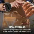 thumbnail image 3 of Gooseneck Stovetop Pour Over Coffee Kettle with Thermometer for Drip Coffee and Tea. Premium Copper Stainless Steel. 40 fl oz. All Coocktops., 3 of 9