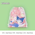 thumbnail image 1 of Hello Kitty Kulomi Melody Cartoon Drawstring Bag Sanrio Original Anime Portable Storage Bag Women Fitness String Backpack Gifts, 1 of 7