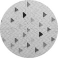 thumbnail image 1 of Ahgly Company Indoor Round Solid Gray Modern Area Rugs, 3' Round, 1 of 4