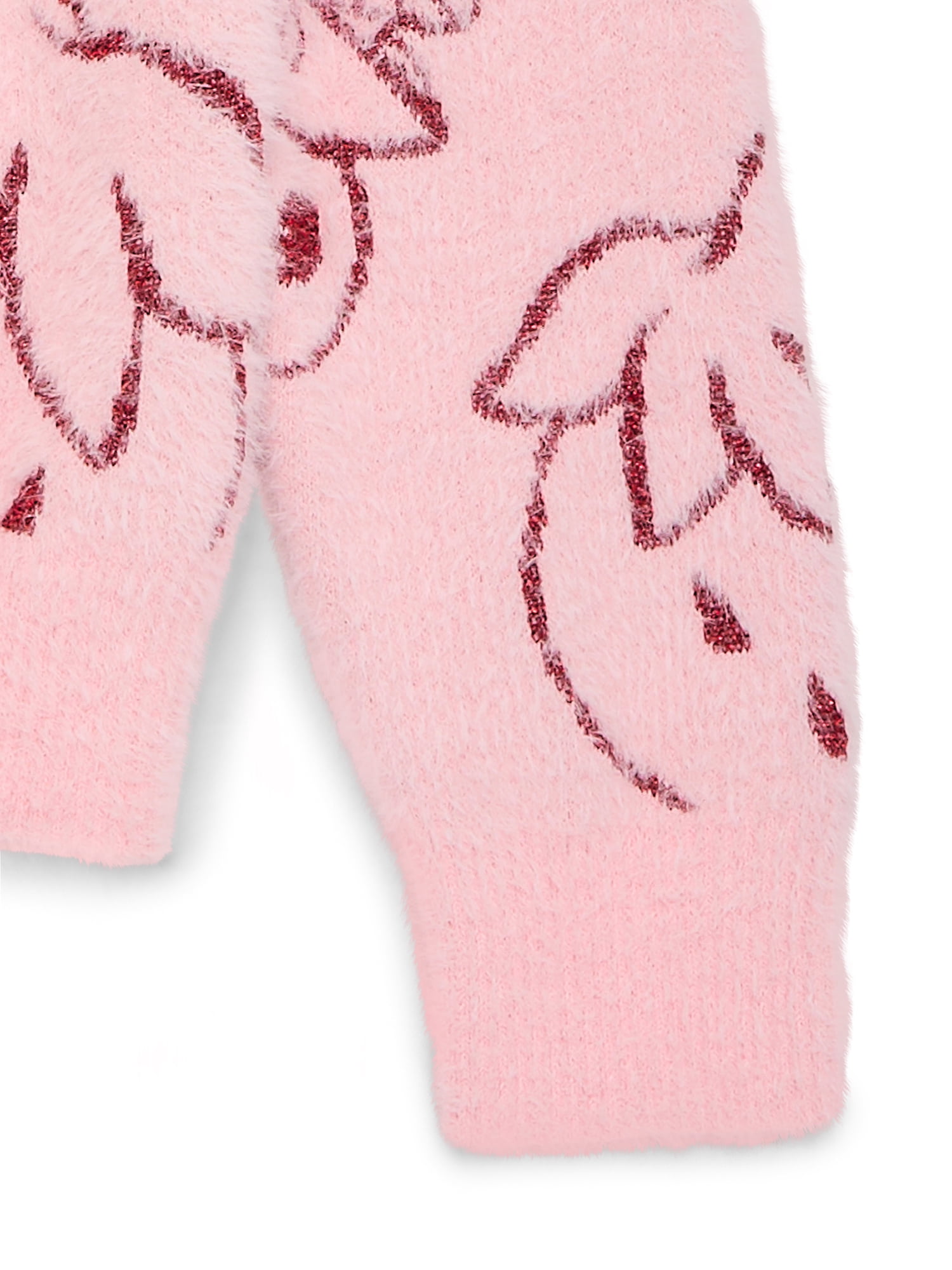Strawberry Shortcake Girls Graphic Eyelash Glitter Sweater, Sizes 4-16