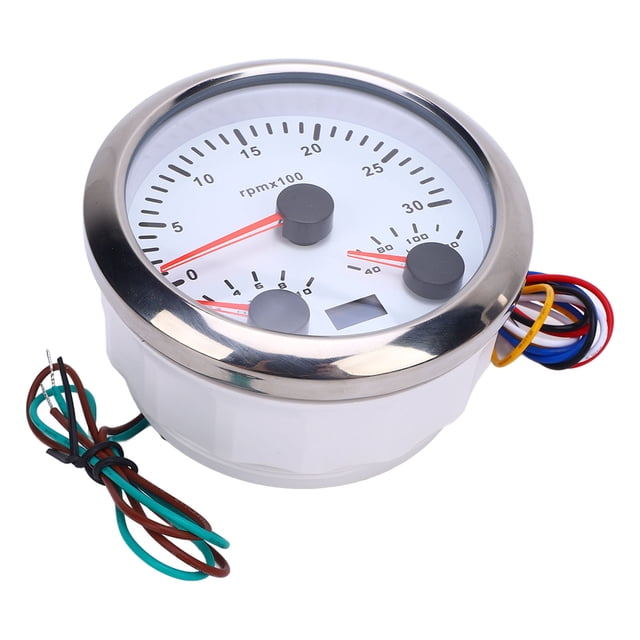 85mm 3000rpm Tachometer, 7 Color Backlight Hour Meter Gauge, High Precision Readings, Compatible with Various Vehicles, Easy Installation, Design, Ideal for Car RV