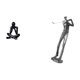 thumbnail image 5 of Figura decorativa moderna y abstracta de un golfista, figurita de resina coleccionable para la sala de estar, estantería o decoración del hogar. Ideal, 5 of 8