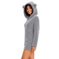 thumbnail image 4 of Miqool Unisex Warm Fuzzy Hooded Romper Short Onesie Playsuit Jumpsuit Zip Up Bear Long Sleeve Plush Loungewear Sleepwear S-5XL, 4 of 8