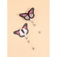 thumbnail image 3 of 1pc Butterfly Decor Badge Holder, Creative Portable Retractable Name Card Badge Holder With Clip For Teacher, Student, Office Worker, 3 of 4