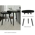 thumbnail image 4 of Nesting End Tables Circular Contemporary Decor by Lavish Home, Set of 2 (Black), 4 of 8