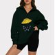 thumbnail image 2 of Moda mujer Casual estampado cuello vuelto manga larga suelta camiseta otoño blusa pulóver Tops Pompotops  FGAJ21915, 2 of 6