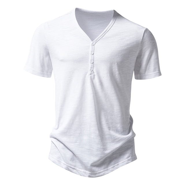 Birdeem Chemises pour Hommes Hommes Décontracté Uni Mode Chandail Col Rond Manches Courtes T-Shirt Blouse
